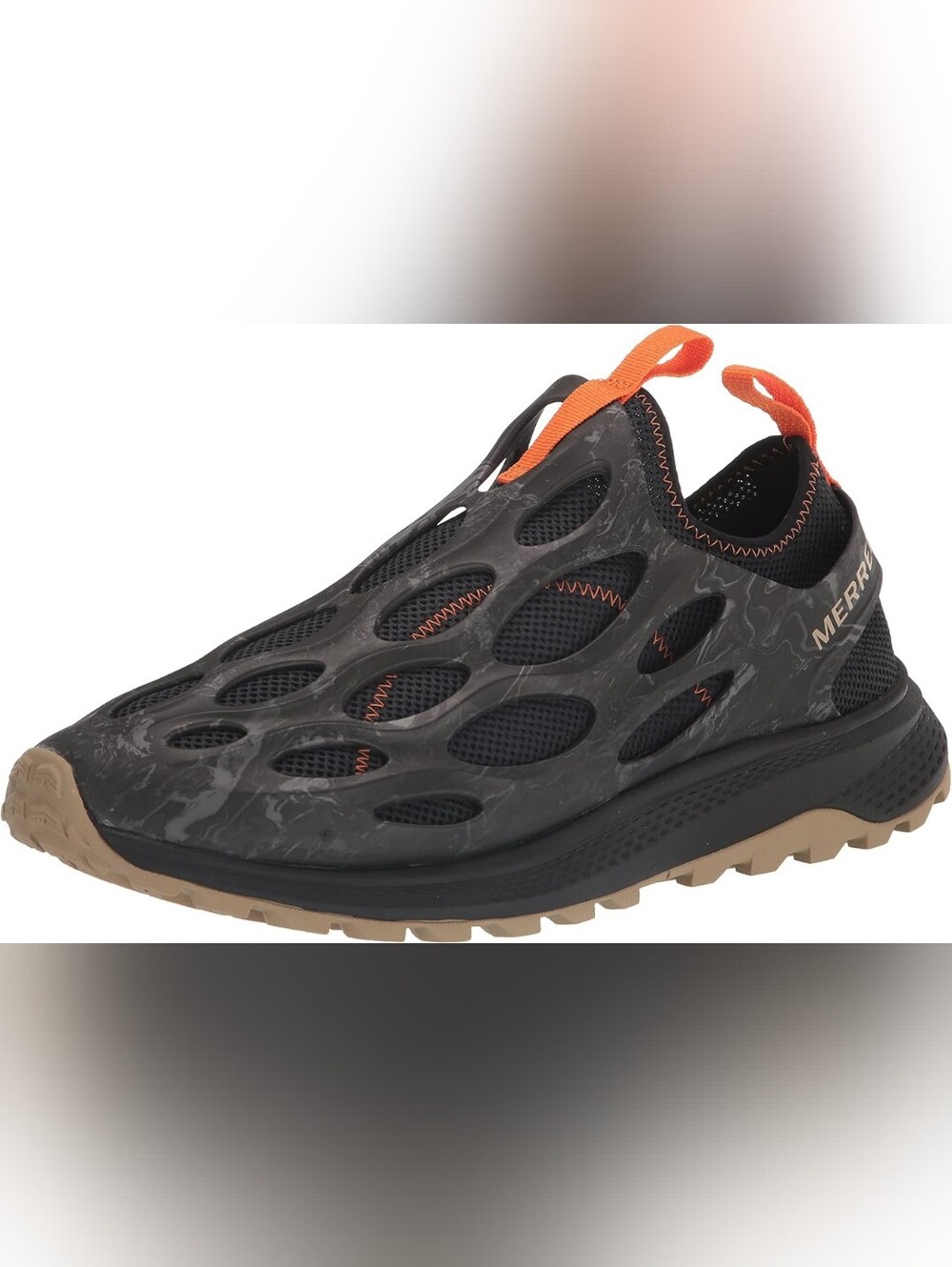 Merrell Black with Orange Trail Slip-On Hiking Shoe AWESOME SHAPE